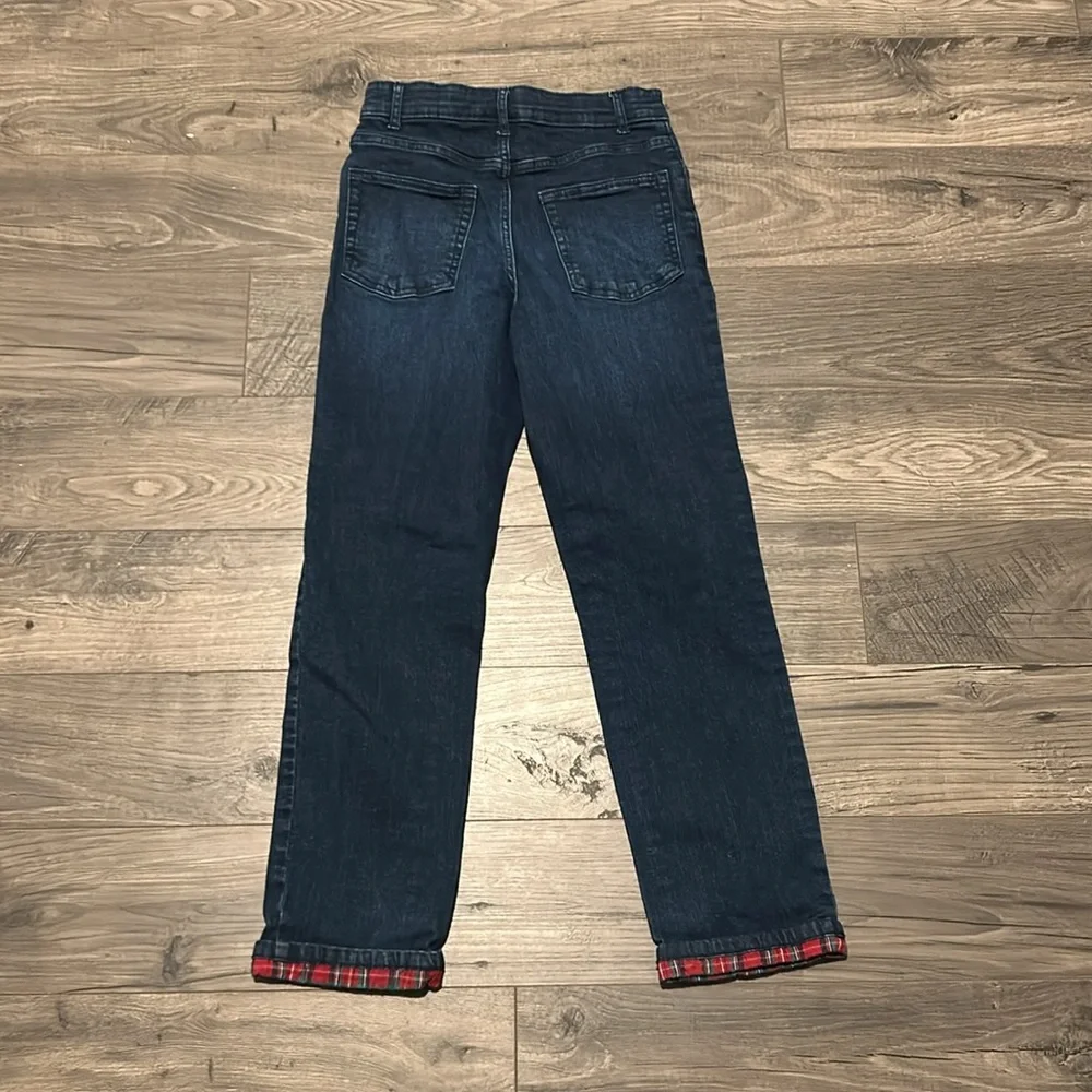 Gymboree straight leg jeans with plaid